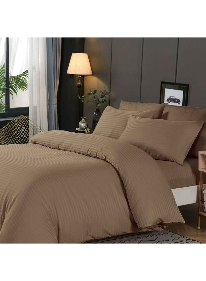 Luxury King 6-Piece Bedding Set –  simple Design, 220x240cm Duvet Cover with Fitted Sheet & 4 Pillowcases