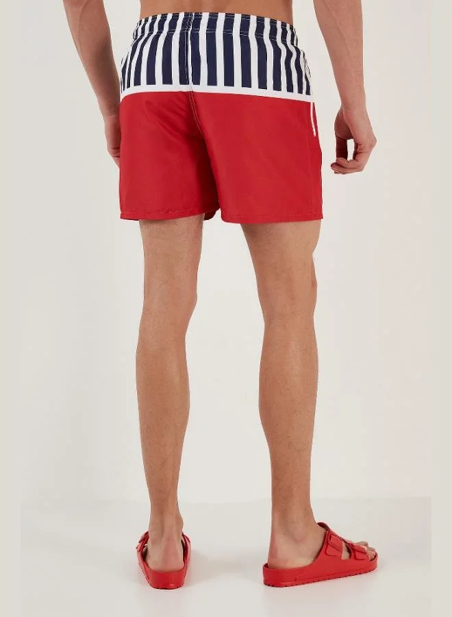 Buratti  Buratti Patterned Swim Shorts Waist Tie Pocket Swimsuit Short Men's SWIMSUIT SHORT 380K917 for Men | Best Price UAE