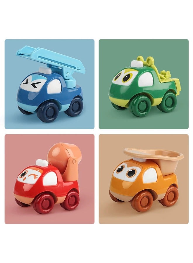 Set of Four Cute Engineering Team for Kids Inertia Car Boy Toys, Baby 1 to 3 Years Old Pull Back Engineering Car, Puzzle Boy and Girl for Baby - Image 1