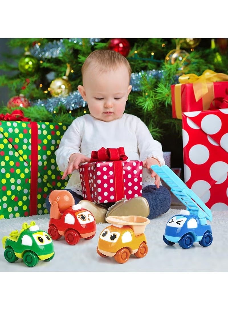 Set of Four Cute Engineering Team for Kids Inertia Car Boy Toys, Baby 1 to 3 Years Old Pull Back Engineering Car, Puzzle Boy and Girl for Baby - Image 4