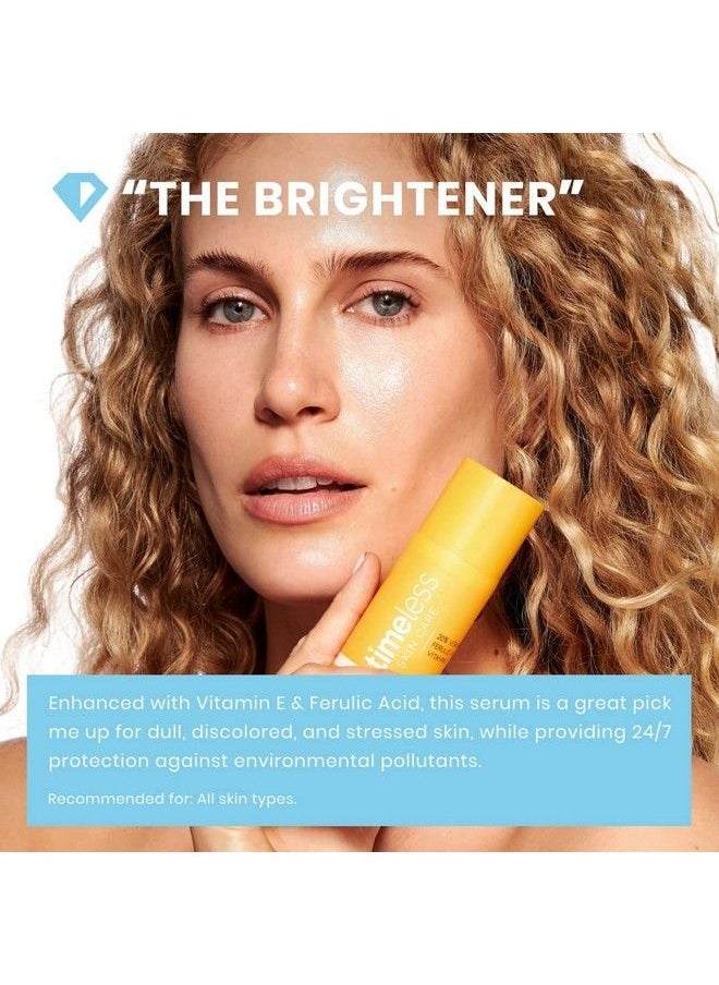 Timeless Skin Care 20% Vitamin C + E Ferulic Acid Serum 4 Oz Lightweight Nongreasy Formula Use Daily To Brighten Restore & Correct Skin Recommended For All Skin Types  - Image 3