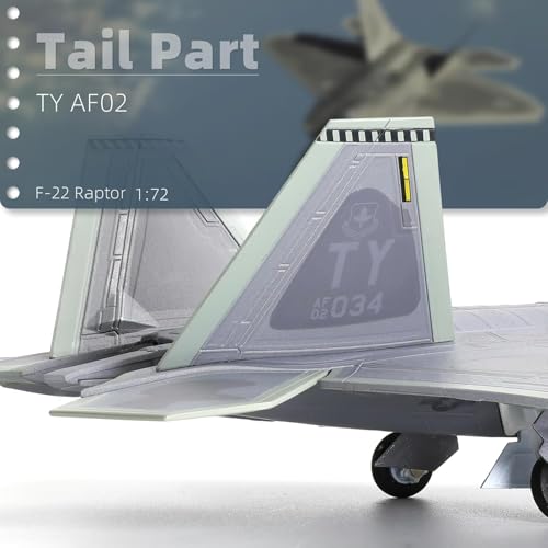 NUOTIE 1/72 F-22 Raptor Model Diecast Airplane Fighter Model for Collections and Gift (TY 325 FW) - Image 4