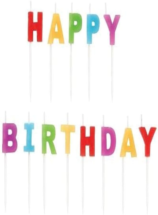Wilton Multi-Coloured Happy Birthday Candle Pick Set