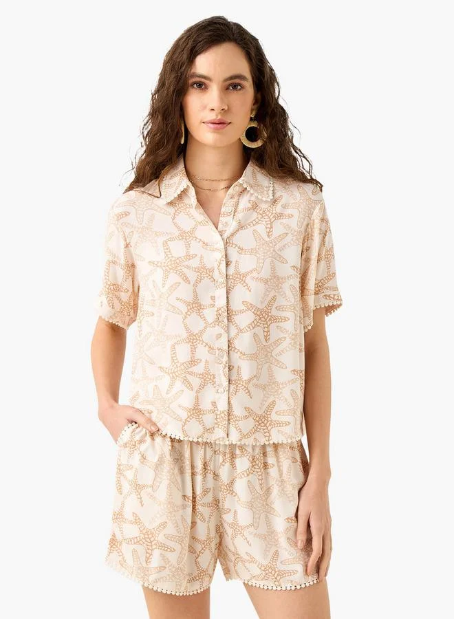 Splash FAV Printed Shirt and Shorts Set