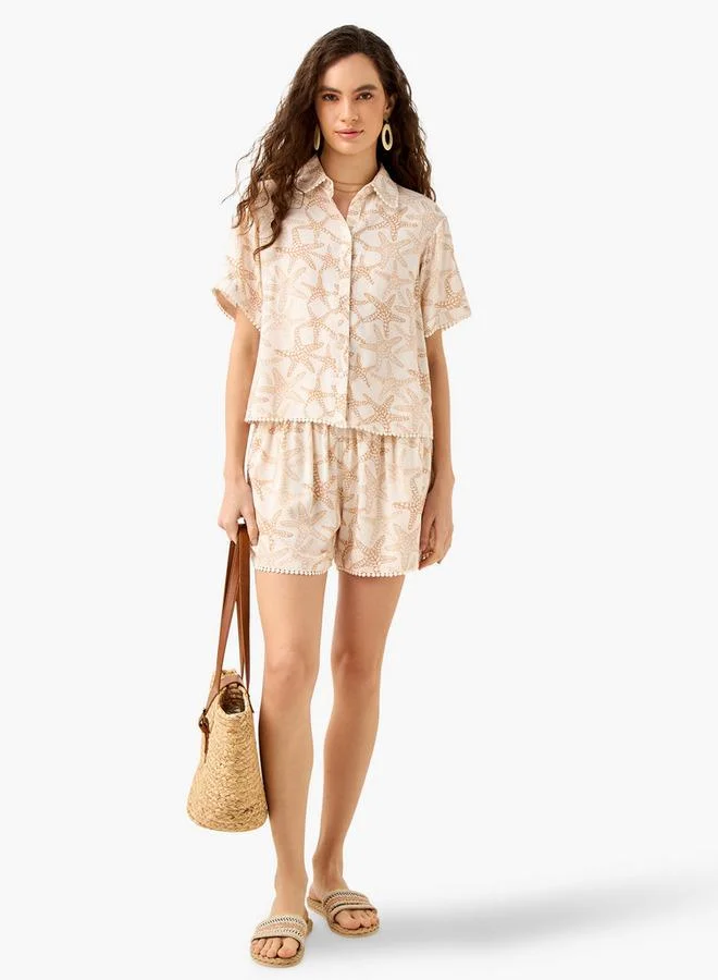 Splash FAV Printed Shirt and Shorts Set