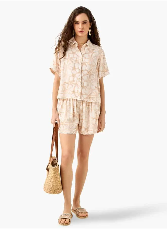 Splash FAV Printed Shirt and Shorts Set
