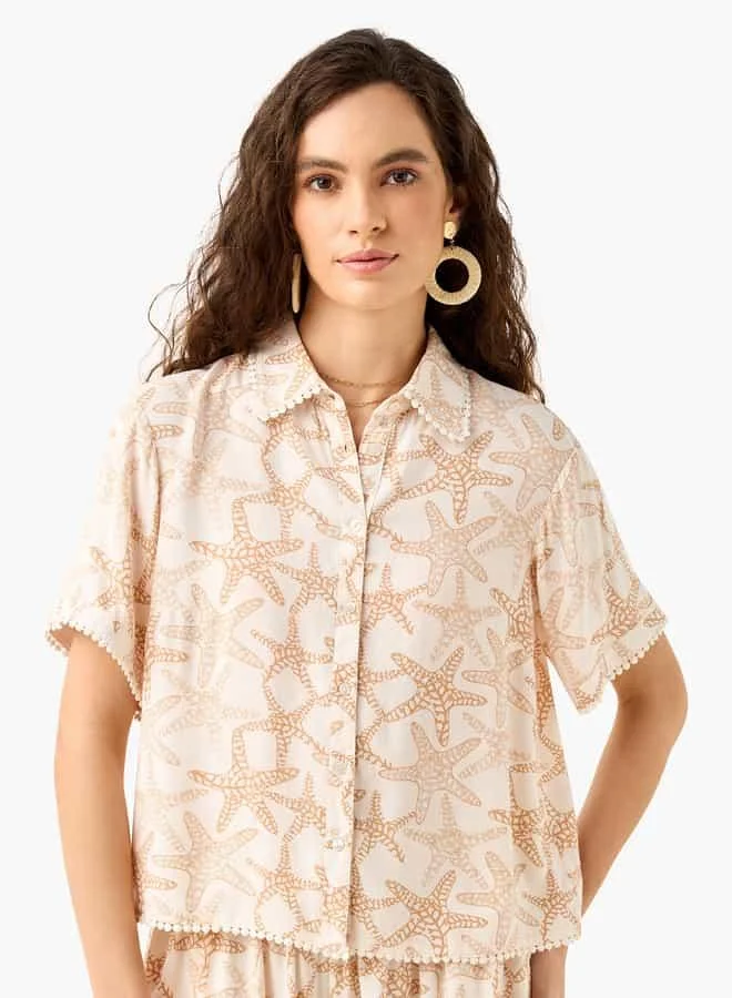 Splash FAV Printed Shirt and Shorts Set