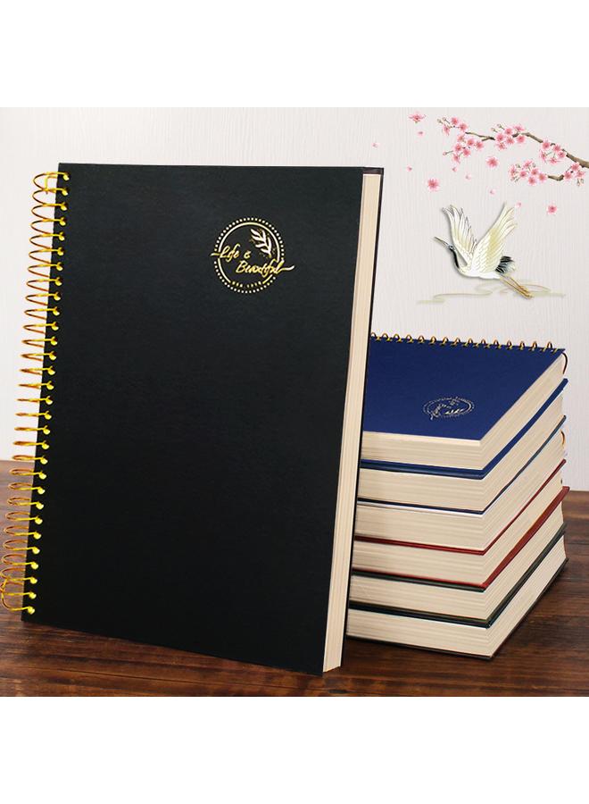 Bluejw Hardcover Spiral Coil Book 150 Sheet Office Meeting Notebook Loose-leaf Book Diary Composition Text School Supplies - Image 2