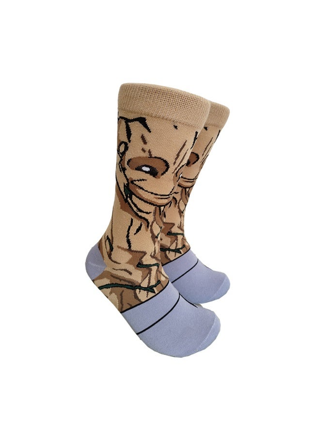 Cartoon Anime & Movie Crew Socks, Streetwear Style Trendy Skateboard Socks for Men & Women(5P) - Image 5