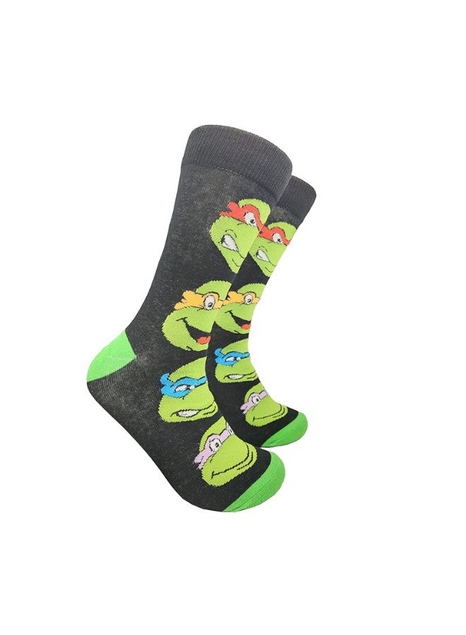 Cartoon Anime & Movie Crew Socks, Streetwear Style Trendy Skateboard Socks for Men & Women(5P) - Image 1