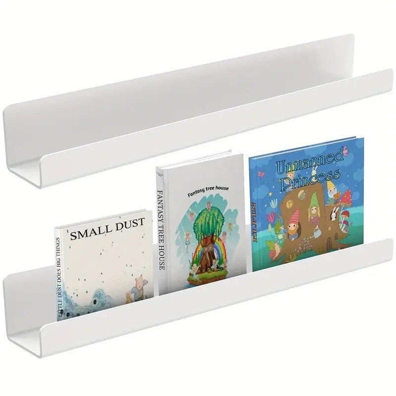 Magnetic Bookshelf, Acrylic Storage Rack, Teaching Aids, Refrigerator Magnetic Storage Rack, Magnetic Floating Bookshelf - Image 2