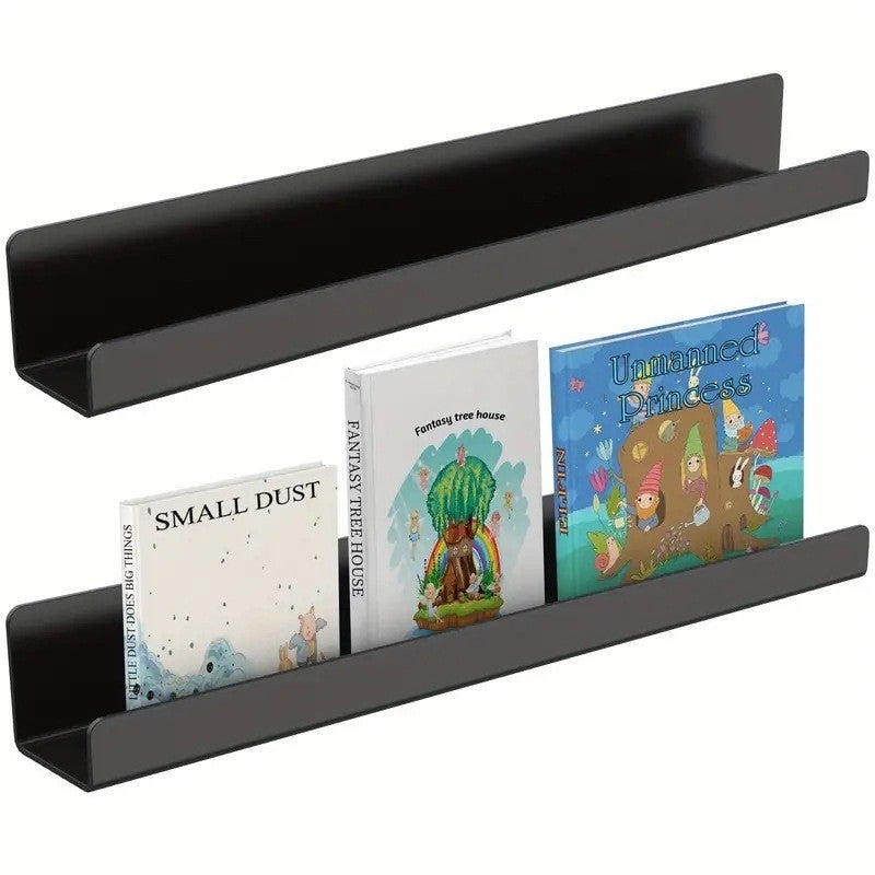 Magnetic Bookshelf, Acrylic Storage Rack, Teaching Aids, Refrigerator Magnetic Storage Rack, Magnetic Floating Bookshelf - Image 1