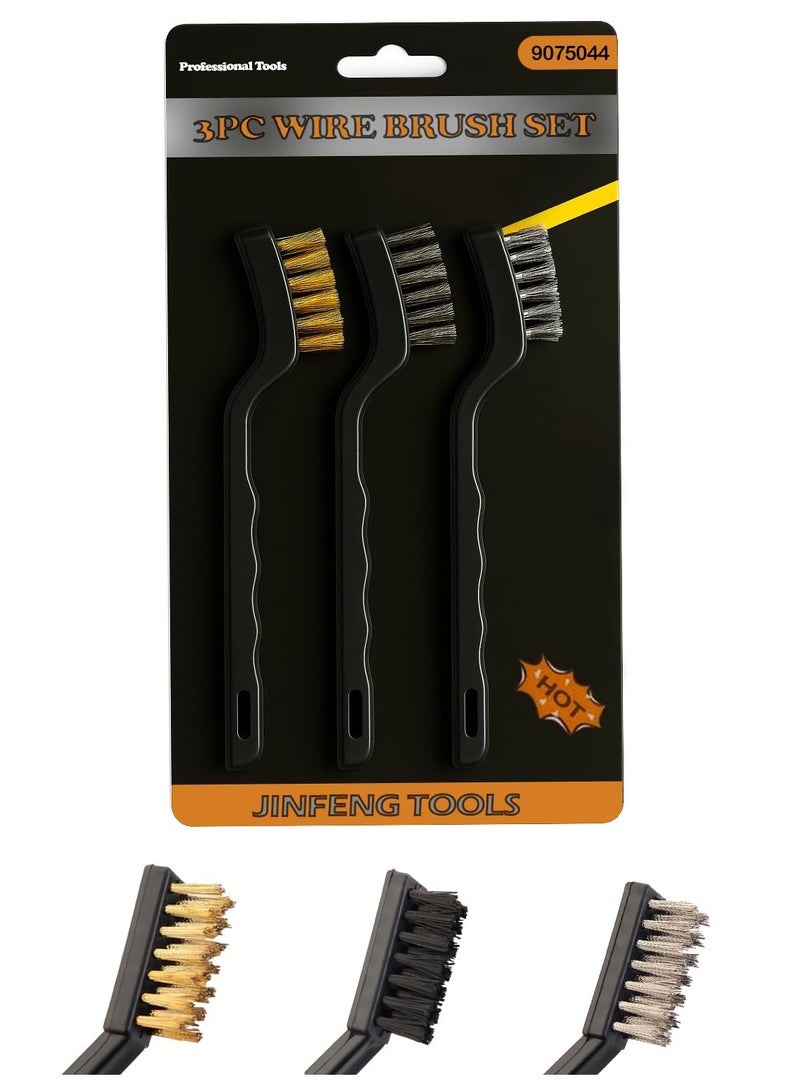 ADAK Multifunction Wire Brush Set,9 Pieces, Stainless Steel, Brass and Nylon Brushes Professional Cleaning Tools for Deep Cleans Rust and Welding Slag Scrubbing  - Image 3