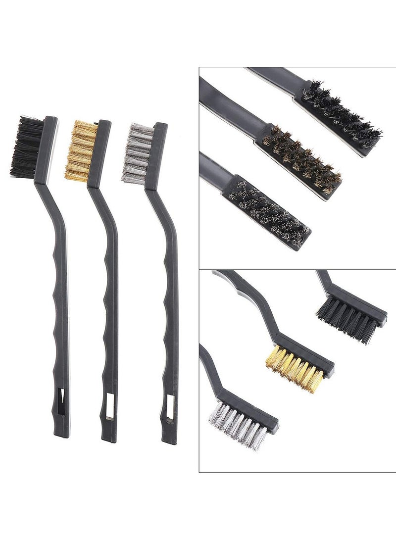 ADAK Multifunction Wire Brush Set,9 Pieces, Stainless Steel, Brass and Nylon Brushes Professional Cleaning Tools for Deep Cleans Rust and Welding Slag Scrubbing  - Image 4