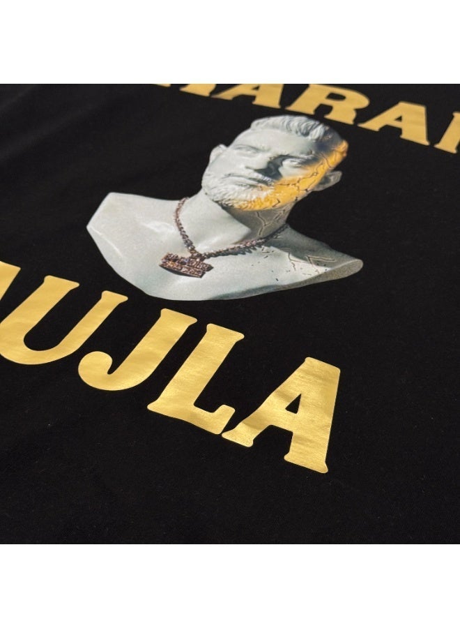 7 AURAS Karan Aujla Limited Edition Gold Print Tee (Punjabi Music) - Image 5