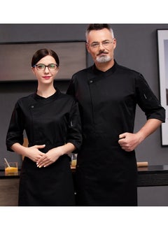 NIBEMINENT Restaurant Chef Uniform Kitchen Work Clothes 7-Point Sleeve Top  - Image 1