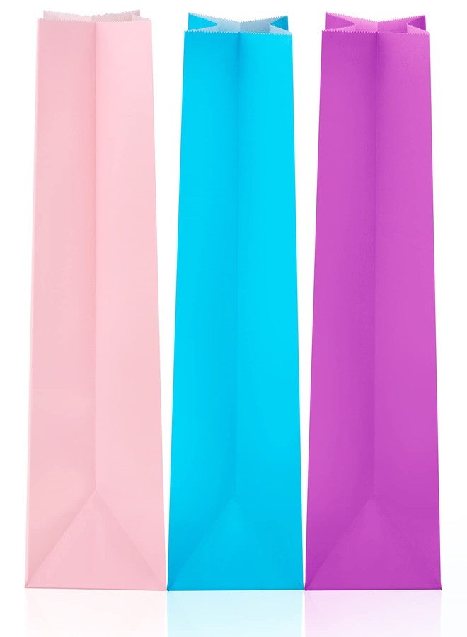 Cooraby 30 Pieces 5.1 x 3.1 x 9.4 Inches Colorful Kraft Paper Bags with 48 Stickers Party Treat for Wedding, Celebration, Birthday Party Supplies (Sky Blue, Light Purple, Pink) - Image 4
