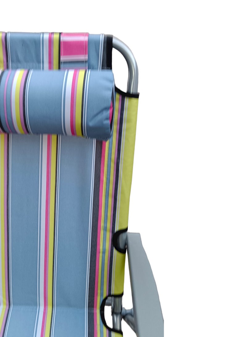 GO2CAMPS Heavy Duty Foldable Camping Chair With Headrest Adjustable 3-Positions /Beach Chair/Fishing Chair - Image 5