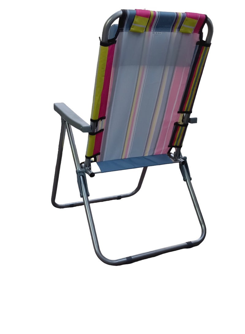 GO2CAMPS Heavy Duty Foldable Camping Chair With Headrest Adjustable 3-Positions /Beach Chair/Fishing Chair - Image 3