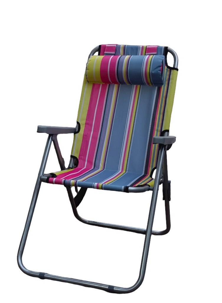 GO2CAMPS Heavy Duty Foldable Camping Chair With Headrest Adjustable 3-Positions /Beach Chair/Fishing Chair - Image 2