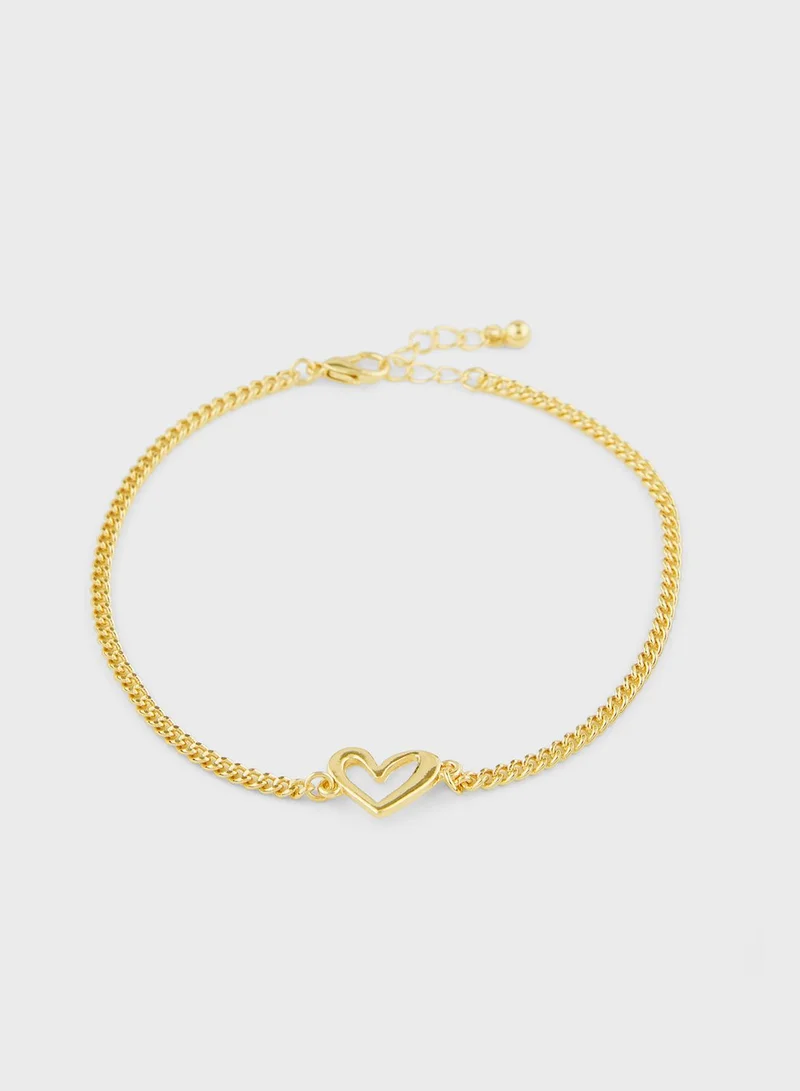 جينجر 2 Pack Heart  Detail Anklet