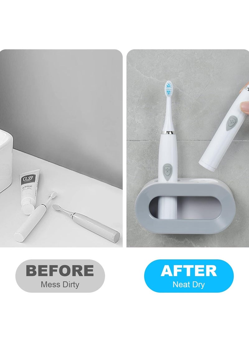 CMGTYYD Toothbrush holder, self-adhesive wall mounted bathroom toothbrush storage, adjustable toothbrush holder, bathroom toothbrush storage  - Image 4
