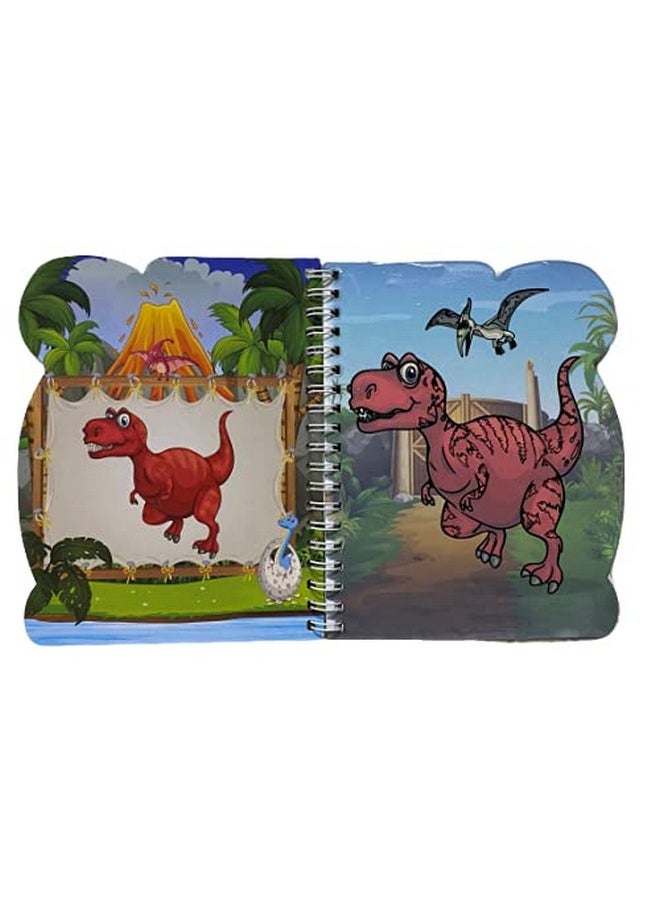 Edu Toys - On The Go Resuable Magic Colouring Water Book || Reusable Activity Pad || No Messy Hands || (Dinosaur) - Image 1