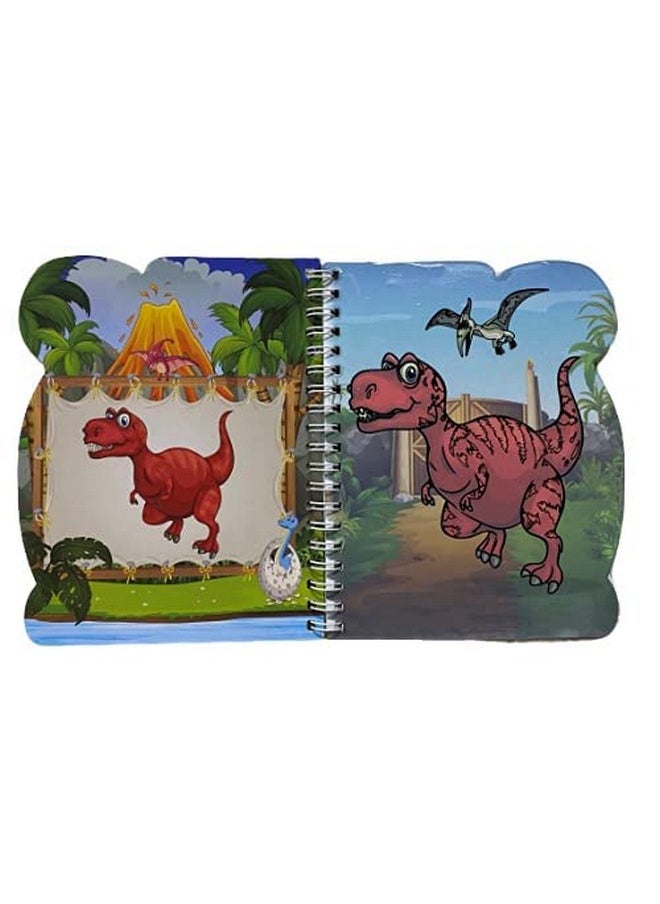 Edu Toys - On The Go Resuable Magic Colouring Water Book || Reusable Activity Pad || No Messy Hands || (Dinosaur) - Image 1