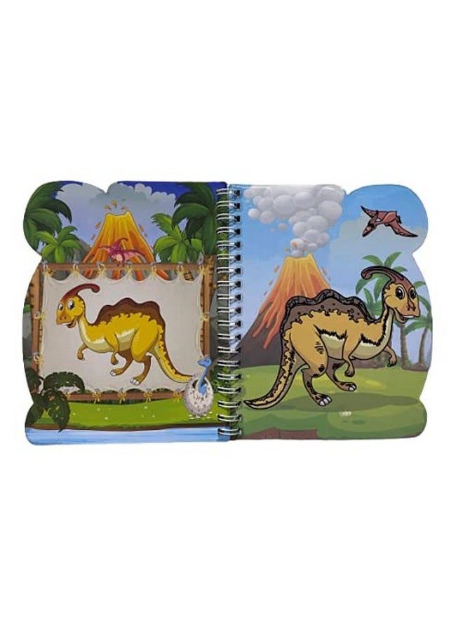 Edu Toys - On The Go Resuable Magic Colouring Water Book || Reusable Activity Pad || No Messy Hands || (Dinosaur) - Image 1