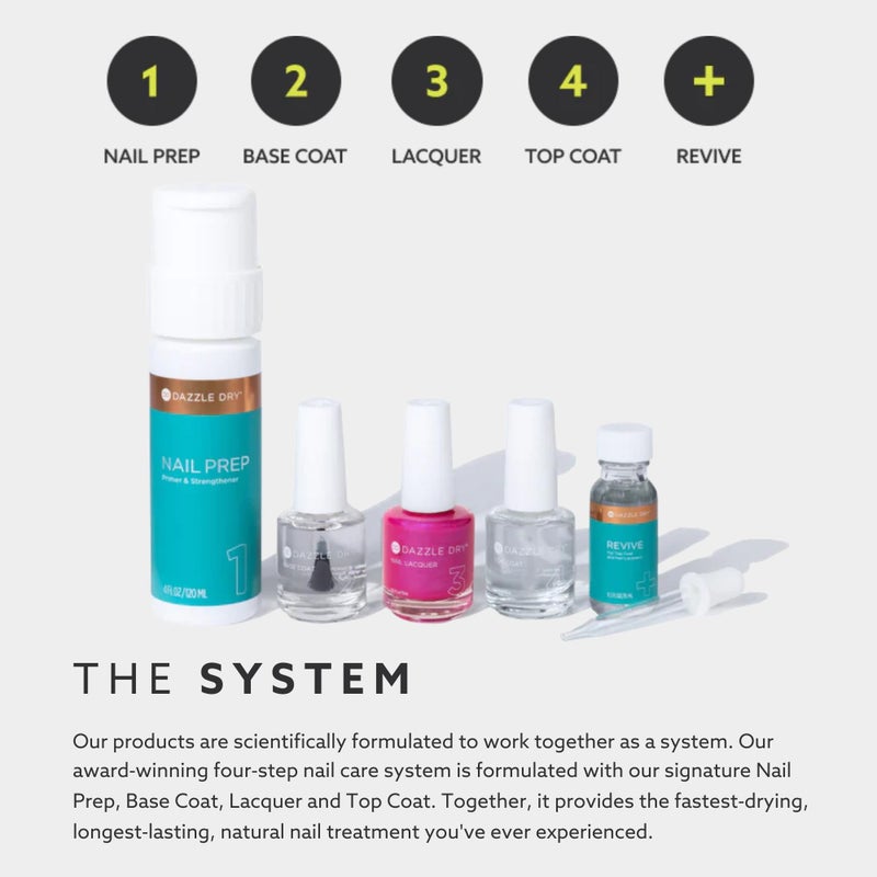 Dazzle Dry Nail Lacquer (Step 3) - Peacefully Me - A sheer pale pink with warm undertones. (0.5 fl oz) - Image 3