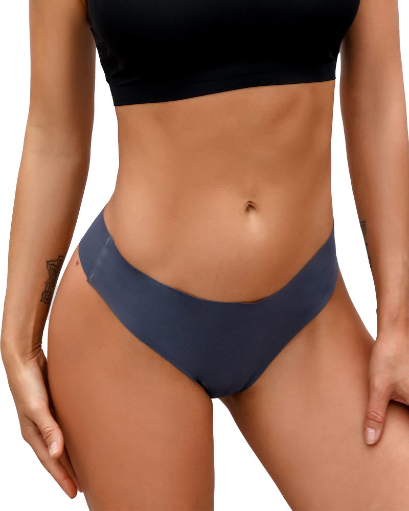 DEANGELMON Seamless Thongs for Women No Show Thong Underwear Women Comfortable Multiple Pack（6P8,M） - Image 4
