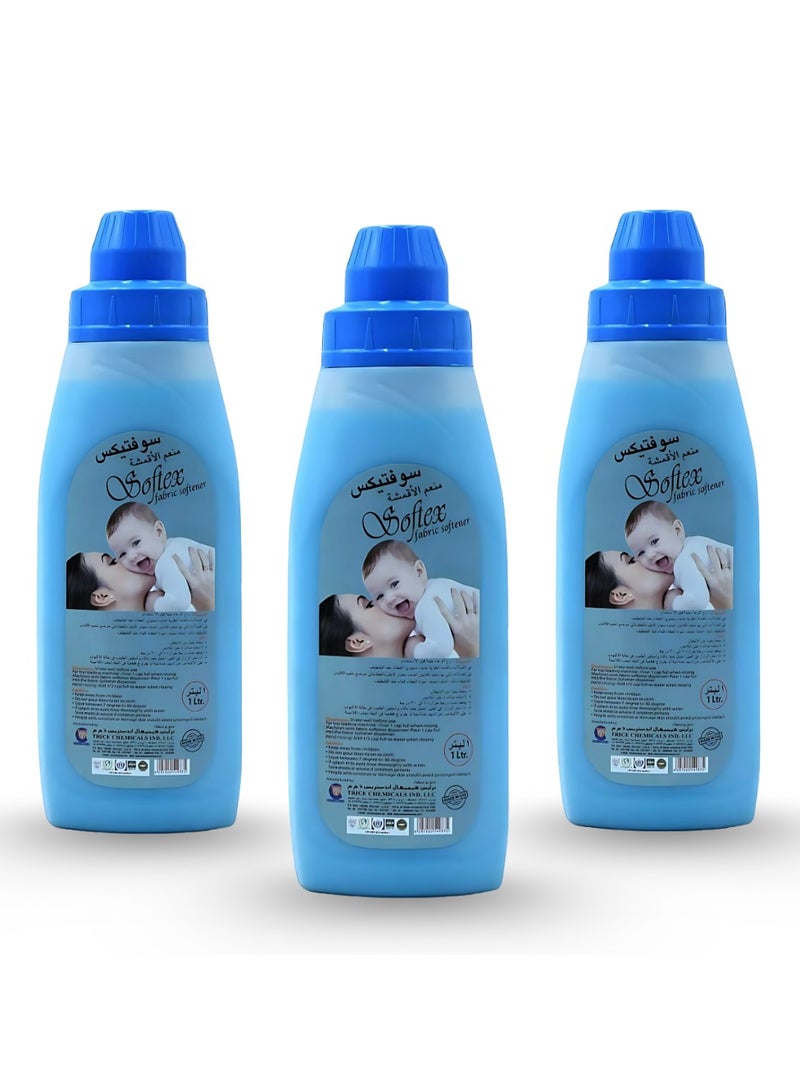 سوفتيكس 3 قطع من منعم الأقمشة 1 لتر - Image 1