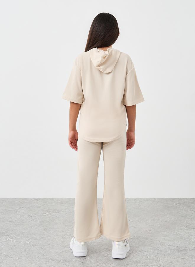 Styli Waffle Knit Oversized Hooded Top and Pants Set - Image 4