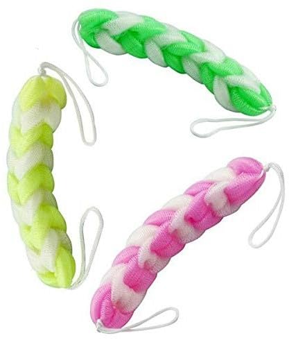 Omiyage Long Loofah for Bathing | Bath Shower Loofah Sponge Scrubber Exfoliator for Women and Men | Bathing Sponge | Body Wash Scrub for Bathing | Bath Scrubber For Body - Assorted color pack of 3 - Image 2