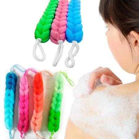 Omiyage Long Loofah for Bathing | Bath Shower Loofah Sponge Scrubber Exfoliator for Women and Men | Bathing Sponge | Body Wash Scrub for Bathing | Bath Scrubber For Body - Assorted color pack of 3 - Image 5