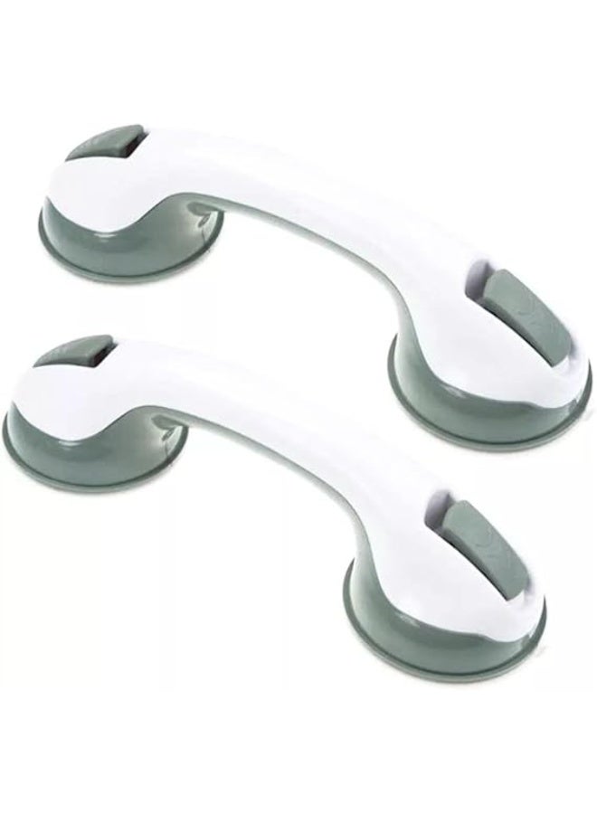 Pack of 2 Suction Grab Bars for Shower and Bathtub, Portable Bathroom Support Handles, Easy Installation Grip Rails for Daily Mobility Assistance - Image 1