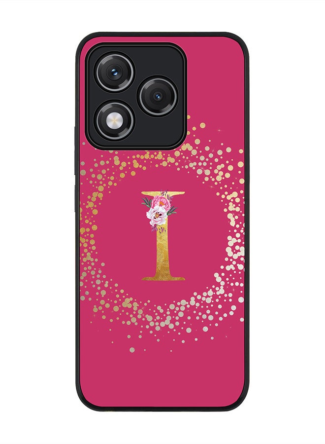 Stylizedd For Honor 400 Lite Case,Slim fit Camera Protection, Shockproof Thin Phone cover  - Custom Monogram Floral - I ( Deep Pink )