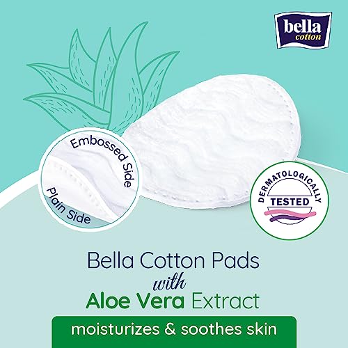 Bella Cotton Pads - 100pcs | Pack of 2 | Aloe Vera Extract | Skin Nourishment | Makeup Removal & Cleansing Pads | Skin friednly | Soft & Gentle| Daily use - Image 2