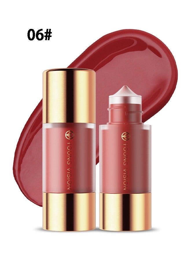 YOUNG VISION Dropper Liquid Blusher 06, Soft Matte Finish Cream Blush Liquid Blush Cream Blush Makeup Lightweight, Smooth Brightening Rouge - 10.3ML - Image 1