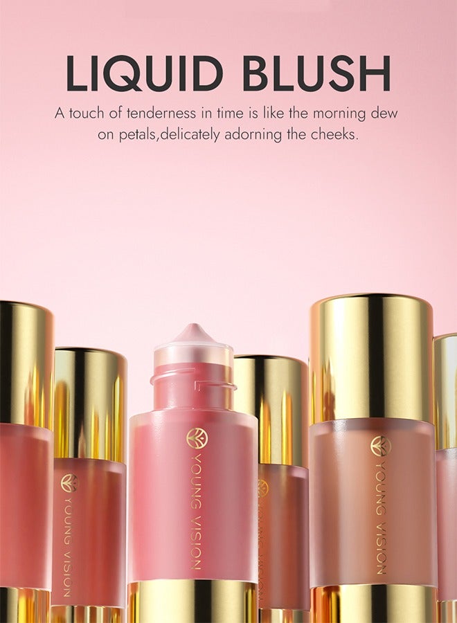 YOUNG VISION Dropper Liquid Blusher 06, Soft Matte Finish Cream Blush Liquid Blush Cream Blush Makeup Lightweight, Smooth Brightening Rouge - 10.3ML - Image 3