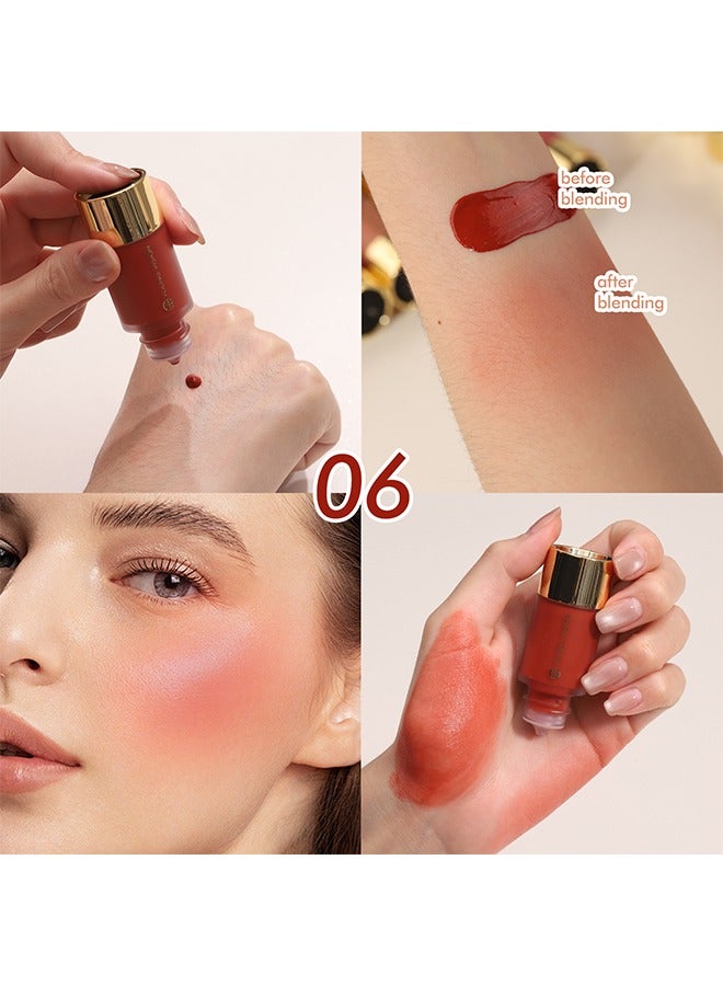 YOUNG VISION Dropper Liquid Blusher 06, Soft Matte Finish Cream Blush Liquid Blush Cream Blush Makeup Lightweight, Smooth Brightening Rouge - 10.3ML - Image 2
