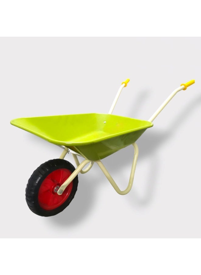 كريتر  عربة رمل يدوية معدنية للأطفال بتصميم عجلة واحدة، مناسبة للعب على الشاطئ والبستنة، خفيفة الوزن ومثالية للأولاد والبنات من عمر سنتين فما فوق - Image 4