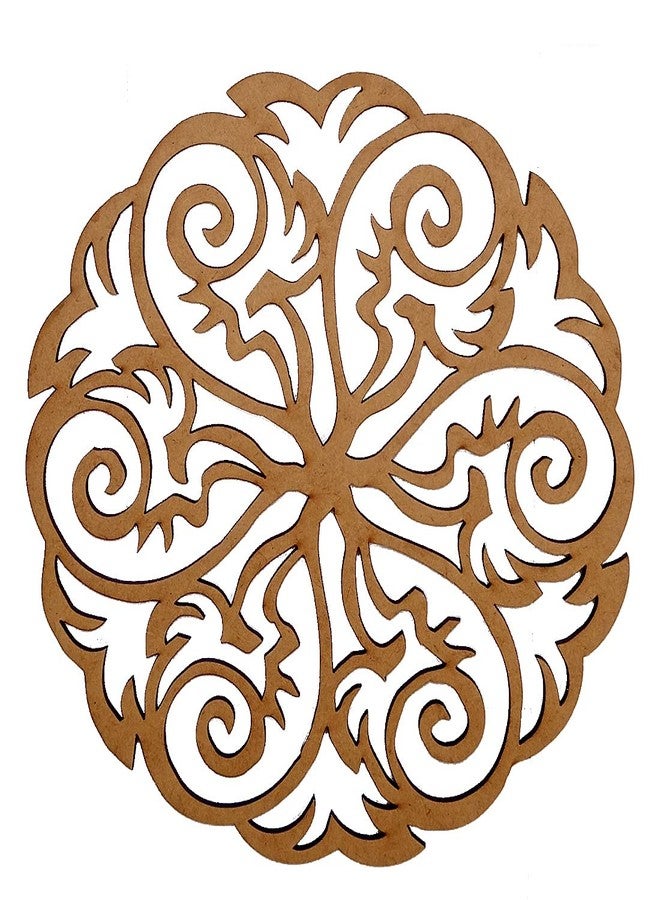 Purpledip Wooden Laser Cut Wall Hanging: Mandala Art, Unfinished (12388) - Image 1