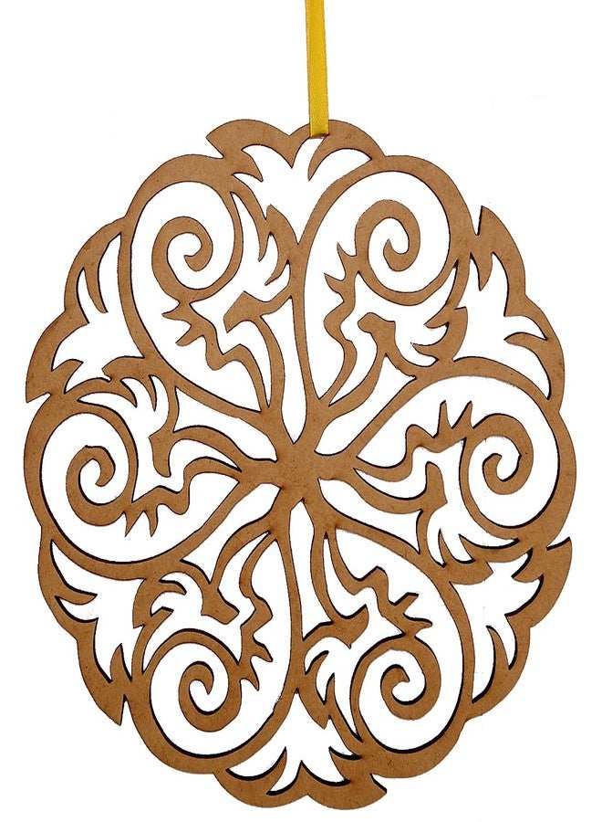 Purpledip Wooden Laser Cut Wall Hanging: Mandala Art, Unfinished (12388) - Image 2