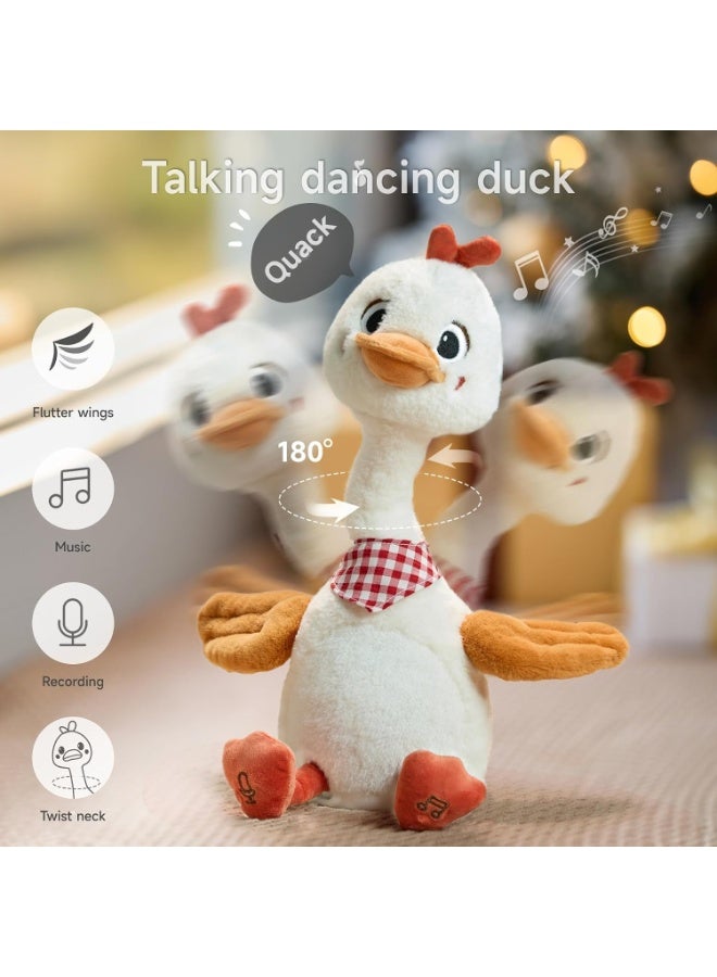 Interactive Talking & Dancing Duck Plush Toy with Voice Recording, Mimic Repetition, 12-inch - Image 3