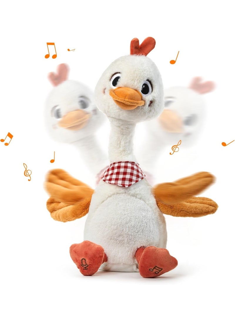 Interactive Talking & Dancing Duck Plush Toy with Voice Recording, Mimic Repetition, 12-inch - Image 1