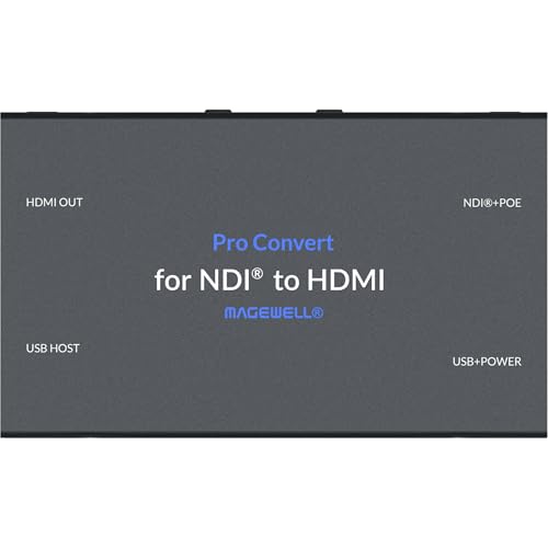 Magewell Pro Convert NDI to HDMI – IP NDI, NDI HX Decoder with HDMI Output up to 4K60, Low-Latency, RJ45 Gigabit, Web Control & PoE/USB Power for Live Production (64100) - Image 2