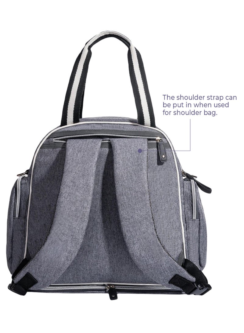 Sunveno Signature Maternity Diaper Bag With Stroller Hooks Grey - Image 4
