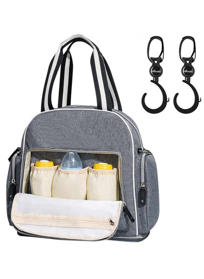 Sunveno Signature Maternity Diaper Bag With Stroller Hooks Grey - Image 1