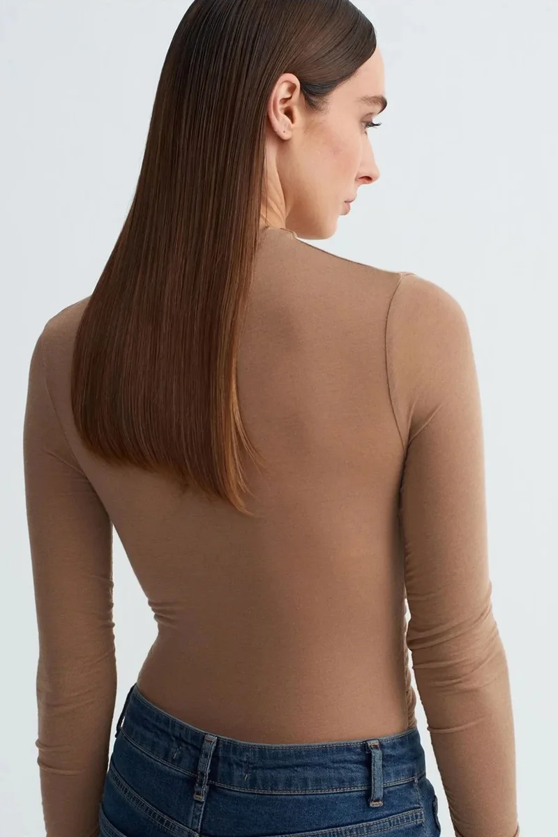 ديلفين DILVIN Slim Fit Long Sleeve Jersey Blouse